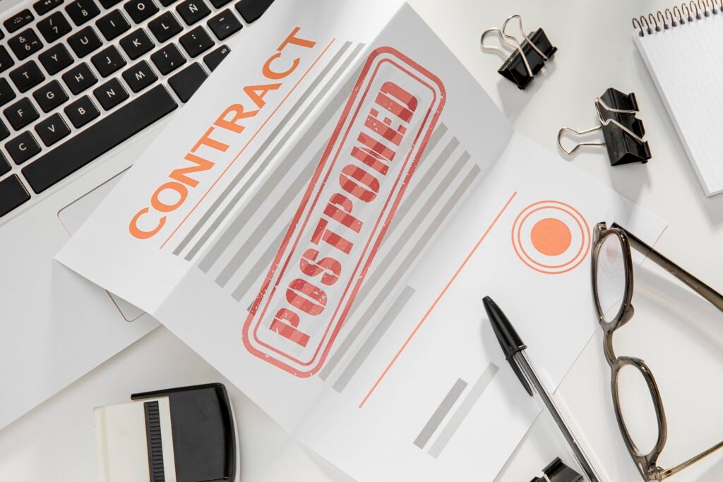 canceled contract desk